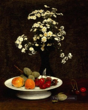  flowers Oil Painting - Still Life With Flowers 1864 flower painter Henri Fantin Latour